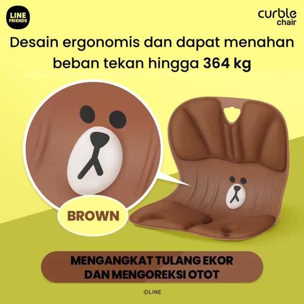 Curble Chair LINE&FRIENDS Series - Brown (LIMITED EDITION) - Gambar 3
