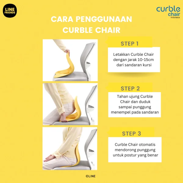 Curble Chair LINE&FRIENDS Series - Brown (LIMITED EDITION) - Gambar 4