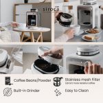 SIROCA COFFEE MAKER BROWN + MILK FOAMER - Image 3