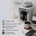 SIROCA COFFEE MAKER BROWN + MILK FOAMER - Image 2