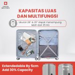 SM SUITCASE ZENEBA 20 INCH SILVER + FOLDING BAG SM STYLE 2019 - Image 3