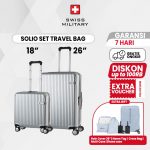 SM SUITCASE SOLIO 18 & 26 INCH SET SILVER