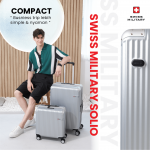 SM SUITCASE SOLIO 18 & 26 INCH SET SILVER - Image 3