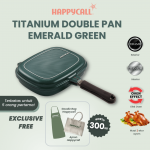 Titanium Double Pan Jumbo Grill Emerald Green