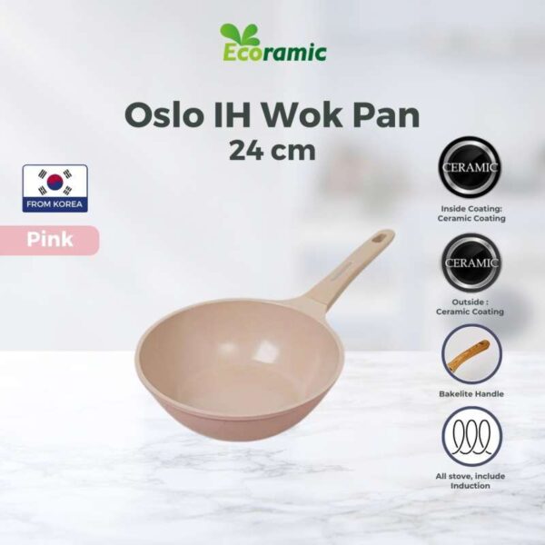 ECORAMIC OSLO WOK PAN 24 IH