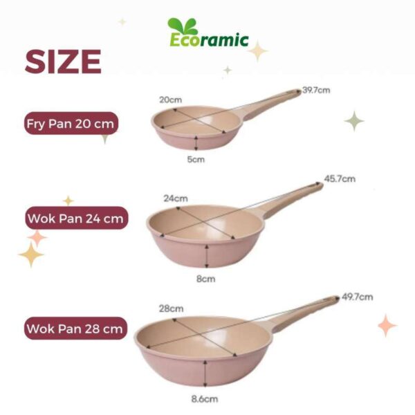 ECORAMIC OSLO WOK PAN 28 IH - Gambar 2