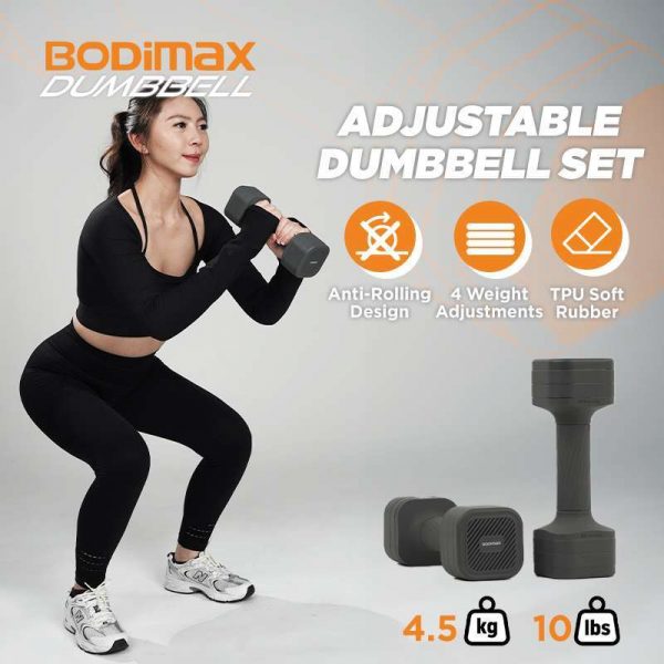 BODIMAX ADJUSTING DUMBBELL SQUARE MINT - Gambar 2